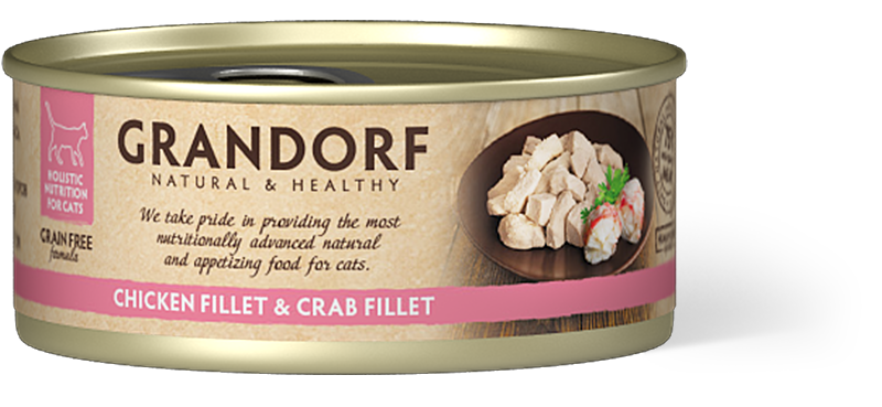 Grandorf Cat Chicken Breast &Crab Fillet 70g