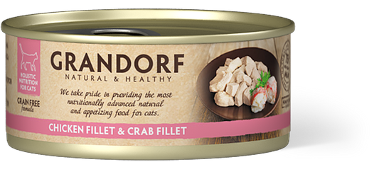 Grandorf Cat Chicken Breast &Crab Fillet 70g