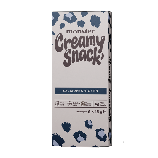 Monster Cat Creamy Snack Chicken/Salmon 6x15g - Kissan herkkutahna