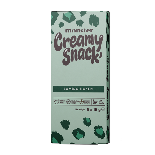 Monster Cat Creamy Snack Lamb/Chicken 6x15g - Kissan herkkutahna