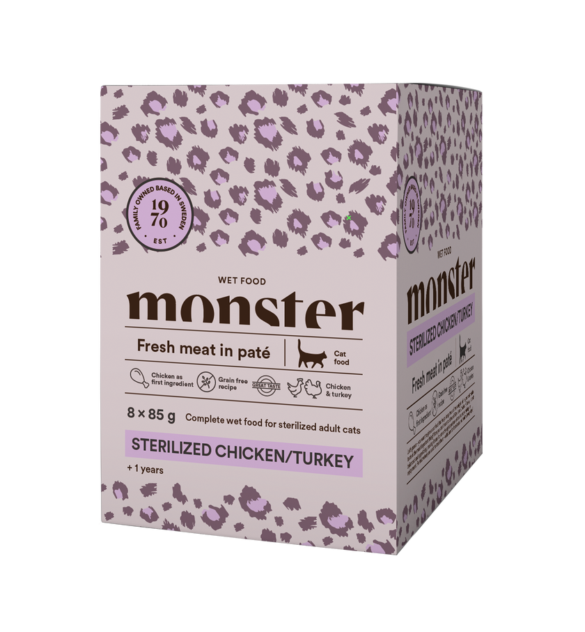 Monster Cat Pouches Sterilized Chicken/Turkey