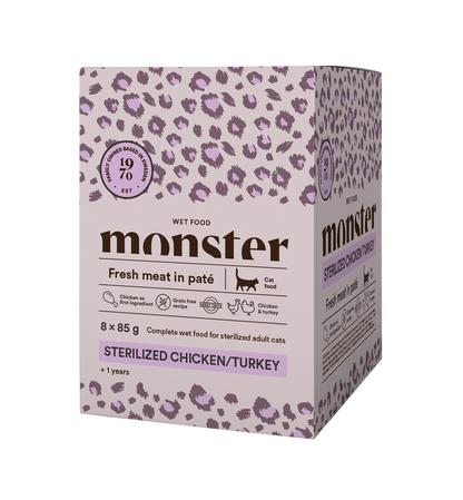 Monster Cat Pouches Sterilized Chicken/Turkey