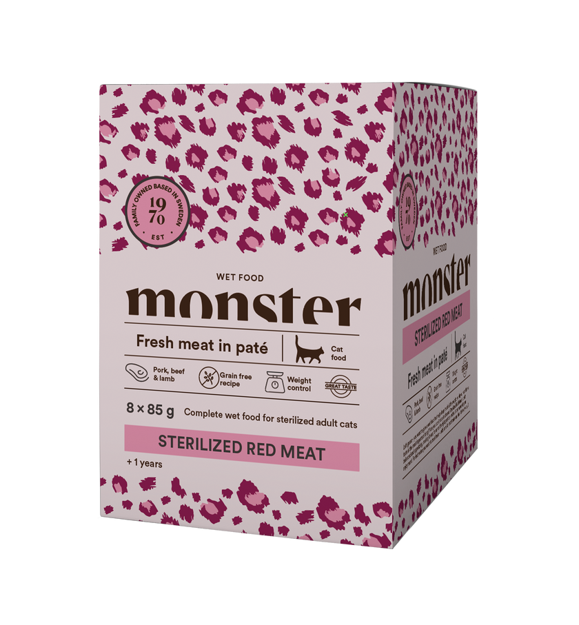 Monster Cat Pouches Sterilized Red Meat