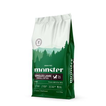 Monster Dog Grain Free Singles Lamb Small Bites 12kg