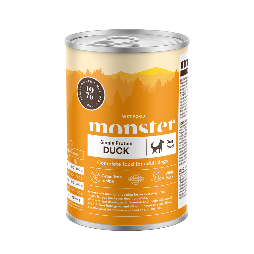 Monster Dog Single Duck 400g