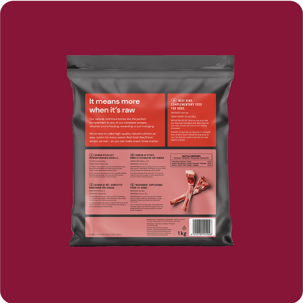 Nutriment by RAUH Naudan kylkiluut 1kg
