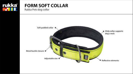 Rukka Pets Form pehmustettu kaulapanta - keltainen