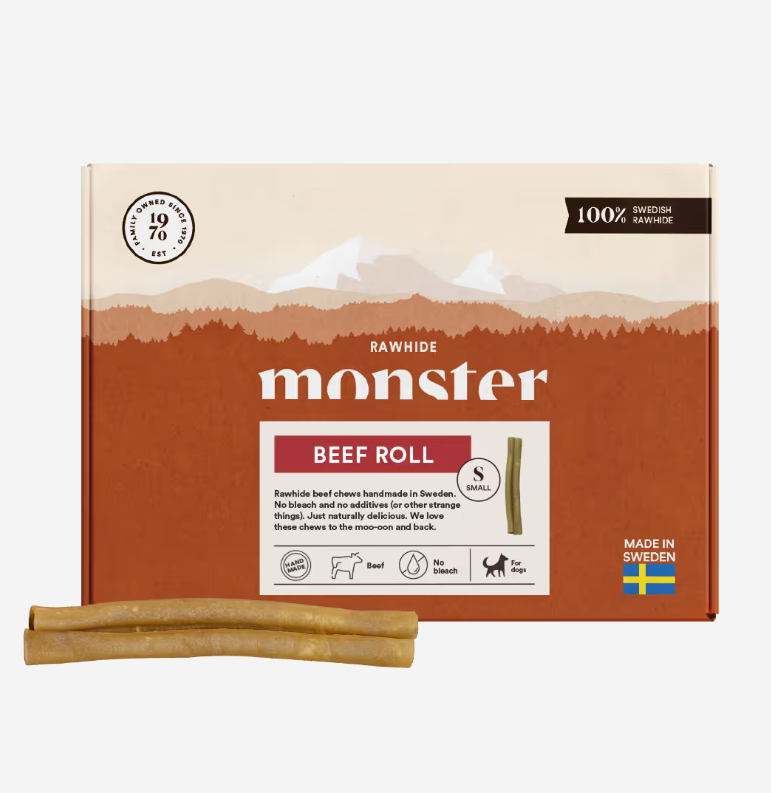 Monster Rawhide Beef Roll Box S - 17kpl