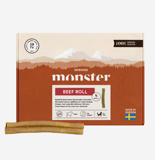 Monster Rawhide Beef Roll Box S - 17kpl