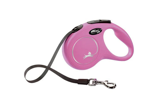 Flexi New Classic Nauha, S 5m (max 15kg), pinkki