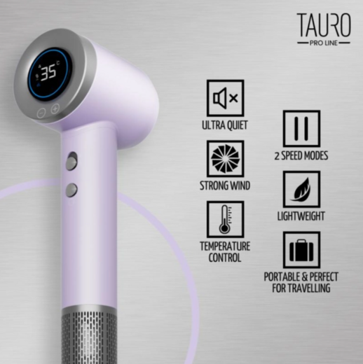 Tauro Pro Line fööni integroidulla ioniteknologialla, pinkki