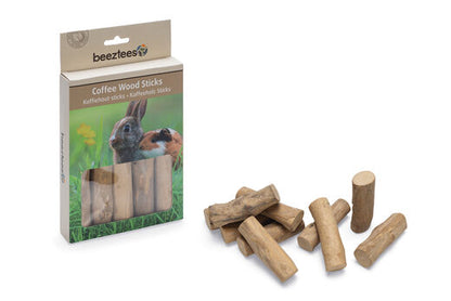 Beeztees Coffee Wood Stick - kahvipuutikut jyrsijöille 10kpl