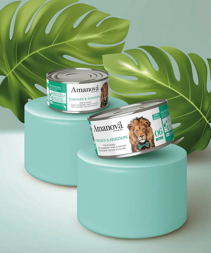 Amanova Cat Adult Kana & Katkarapu hyytelössä 70g purkki
