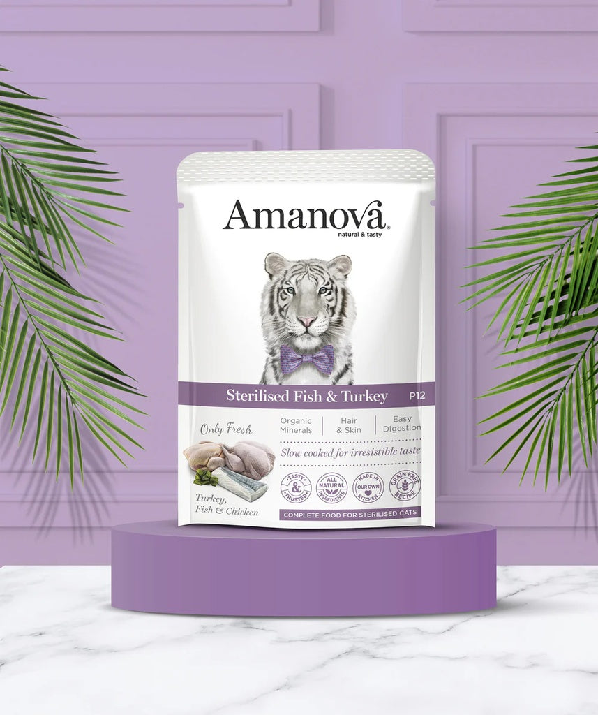 Amanova Cat Adult Sterilised kala & kalkkuna 85g