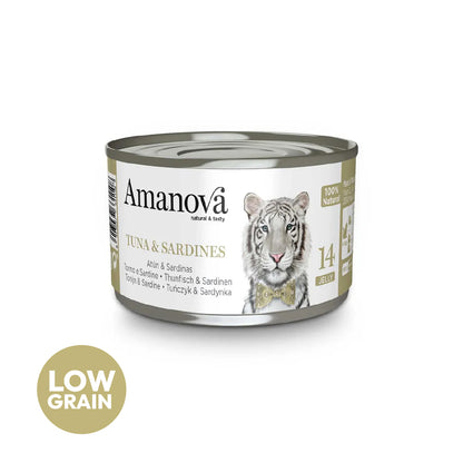 Amanova Cat Adult Tonnikala & sardiini hyytelössä 70g purkki