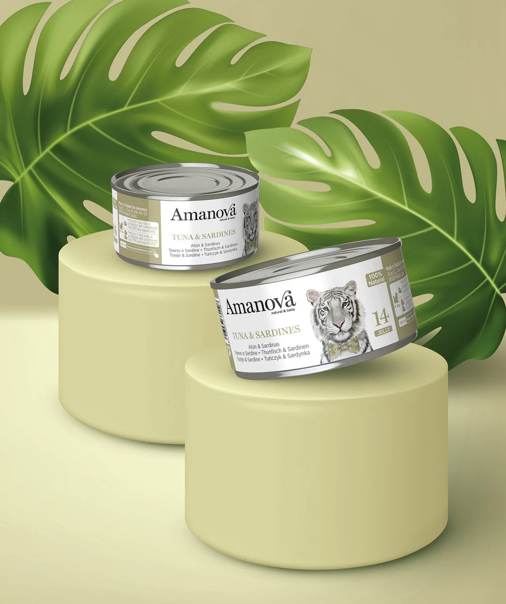 Amanova Cat Adult Tonnikala & sardiini hyytelössä 70g purkki