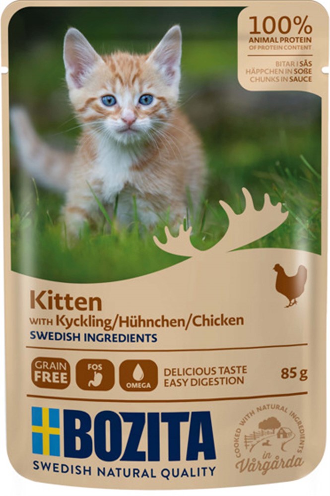 Bozita Feline Kitten Chicken In Sauce 12x85g
