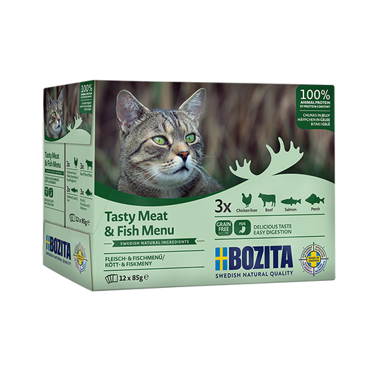 Bozita Feline Meat & Fish In Jelly 12x85g