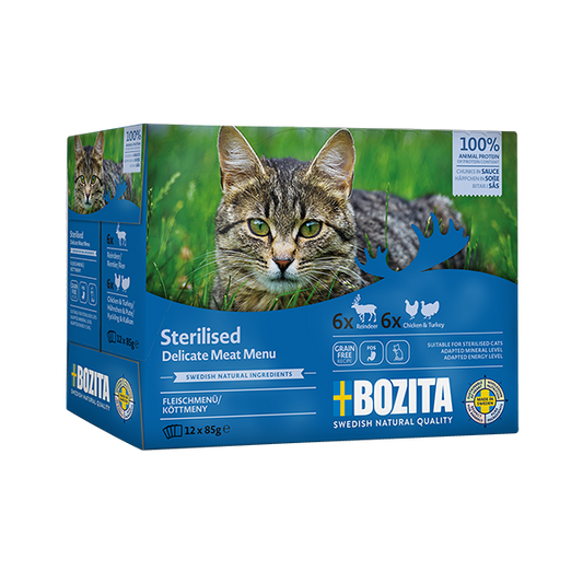 Bozita Feline Sterilised Meat In Sauce 12x85g