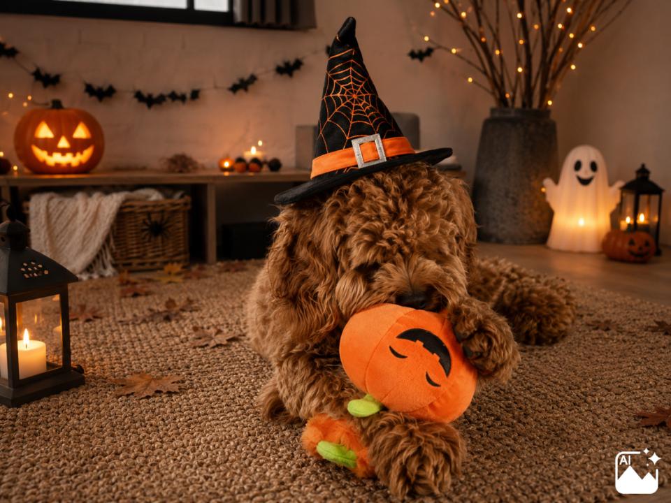 Companion Halloween koiran riepulelu, kurpitsa