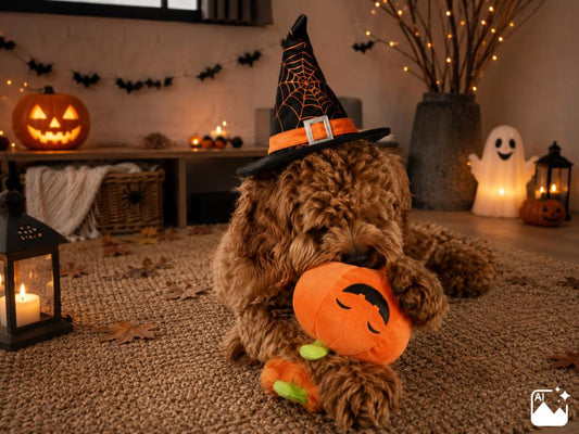 Companion Halloween koiran riepulelu, kurpitsa