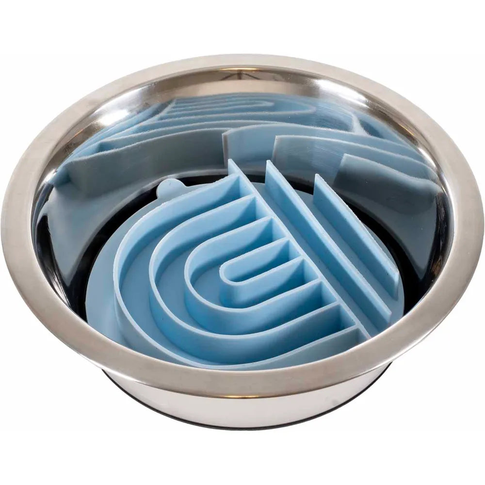 Ozami Slow Feeder imukupeilla - Sininen kaari 15,7 x 15cm