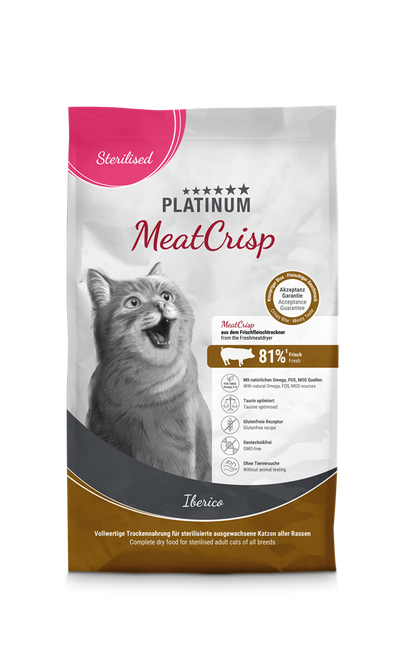 Platinum MeatCrisp Cat Sterilised Iberico 1,5kg