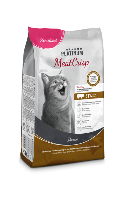 Platinum MeatCrisp Cat Sterilised Iberico 1,5kg
