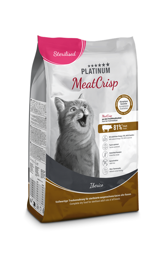 Platinum MeatCrisp Cat Sterilised Iberico 1,5kg