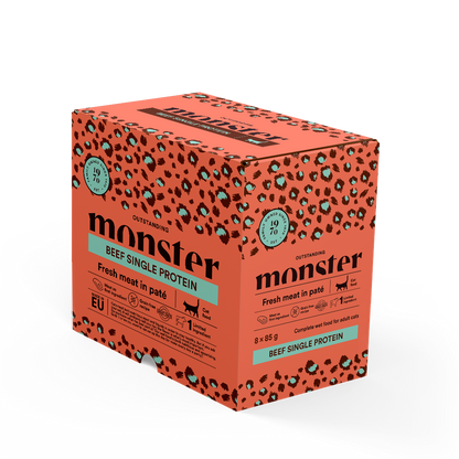Monster Cat Pouches Adult Beef
