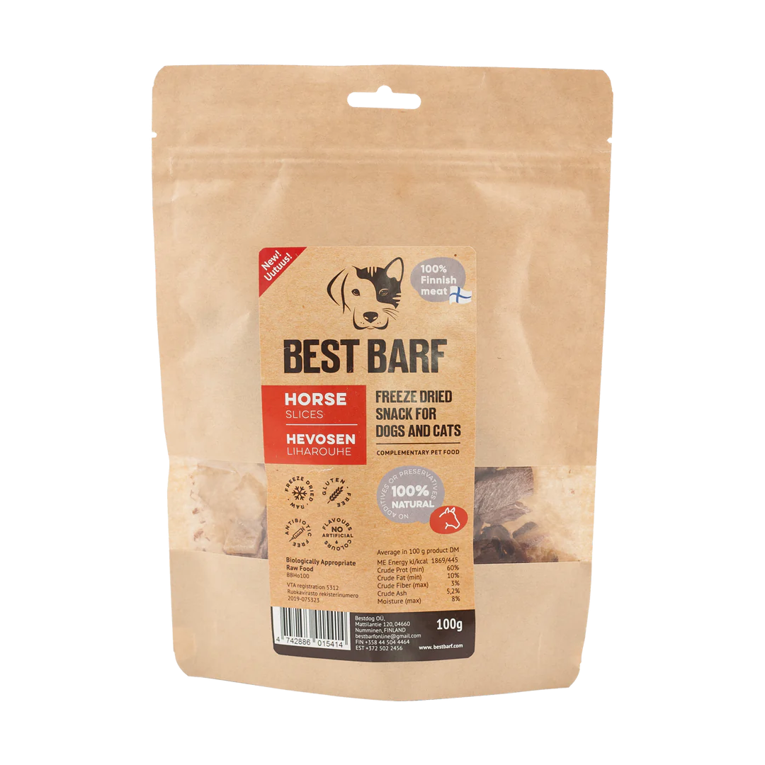 Best Barf Pakastekuivattu Hevosen lihakuutio, 100g
