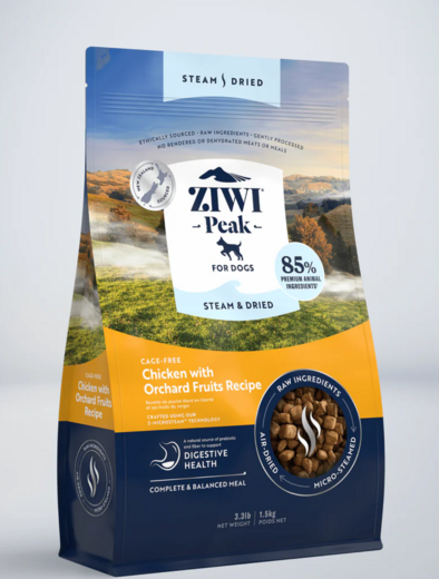 Ziwi Peak Koira Steam&Dried Kana 800g